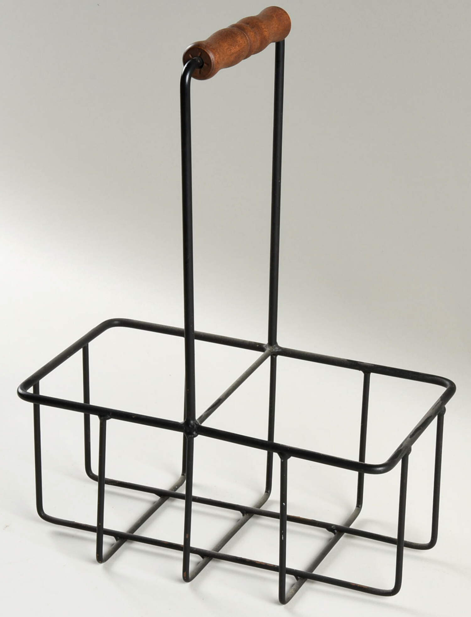 Village (Made in USA) Metal Caddy for Set of 2 Milk Bottles by Pfaltzgraff-1