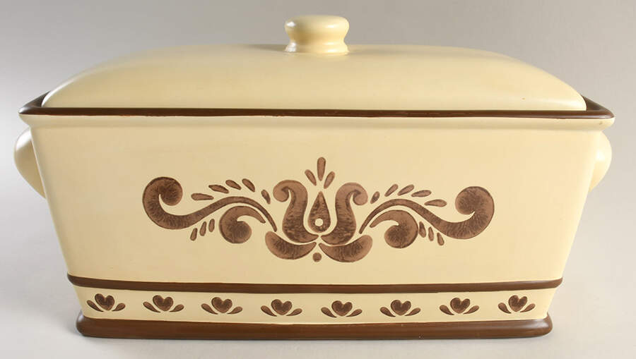 Village (Made in USA) Bread Box & Lid by Pfaltzgraff-1