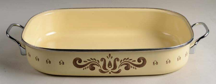 Village (Made in USA) 16" Metal Rectangular Roaster by Pfaltzgraff-1