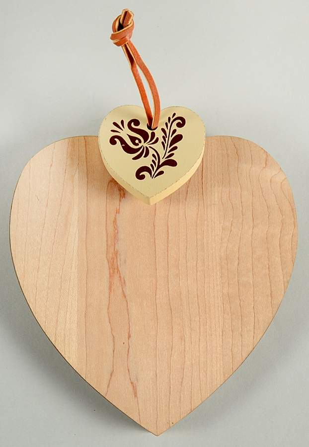 Village (Made in USA) Heart Shape Wood Wall Plaque by Pfaltzgraff-1