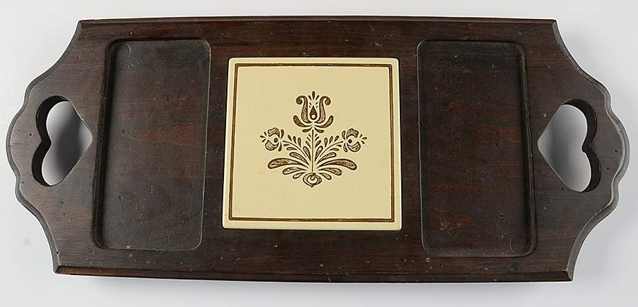 Village (Made in USA) Wood Party Server (Tile-No Inserts (RELM3)) by Pfaltzgraff-1