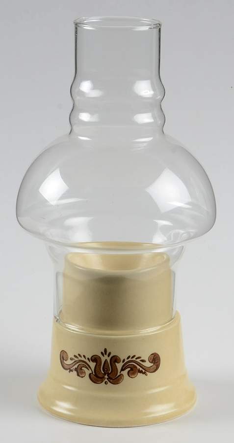 Village (Made in USA) Hurricane Lamp & Globe by Pfaltzgraff-1