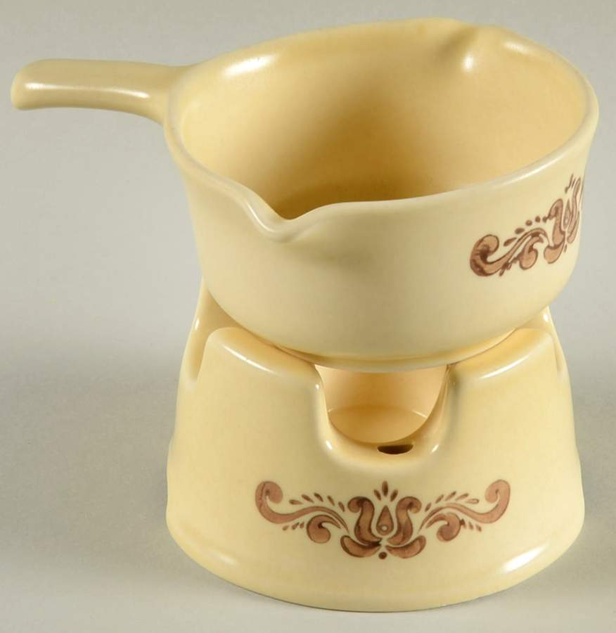 Village (Made in USA) Potpourri/Butter Sauce & Stand by Pfaltzgraff-1