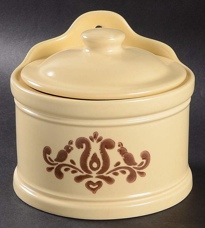 Village (Made in USA) Salt Box & Lid by Pfaltzgraff-1