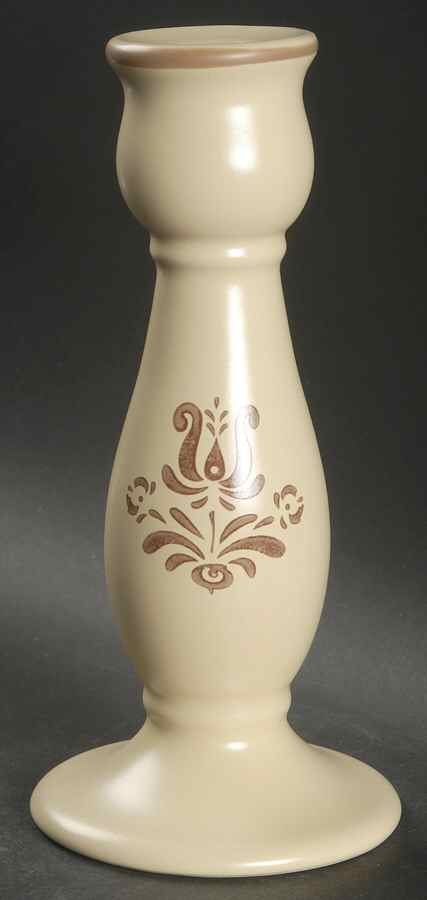 Village (Made in USA) 8" Tall Candlestick by Pfaltzgraff-1