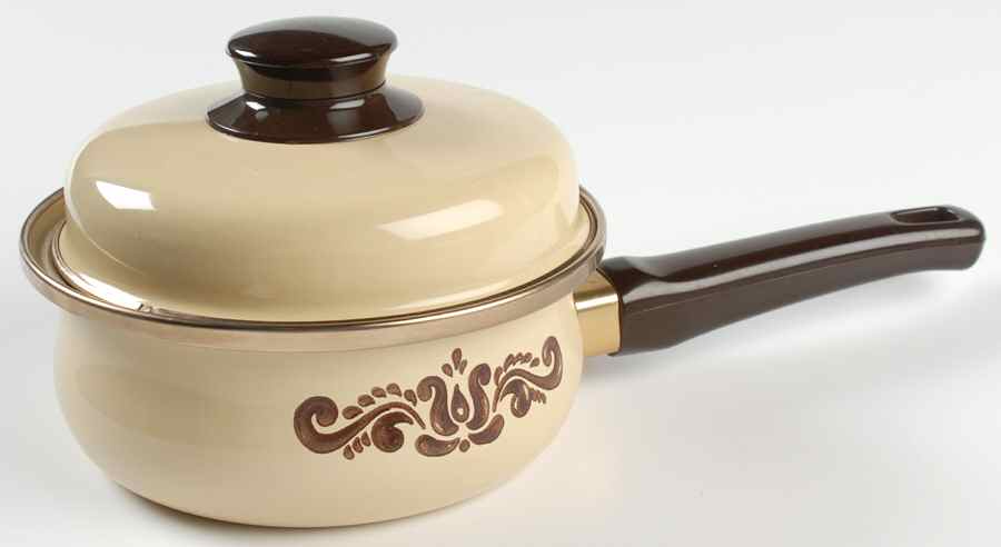 Village (Made in USA) 1.0 Quart Metal Covered Saucepan by Pfaltzgraff-1