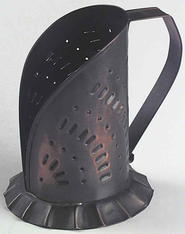 Village (Made in USA) Pillar Candleholder with Copper Handle by Pfaltzgraff-1