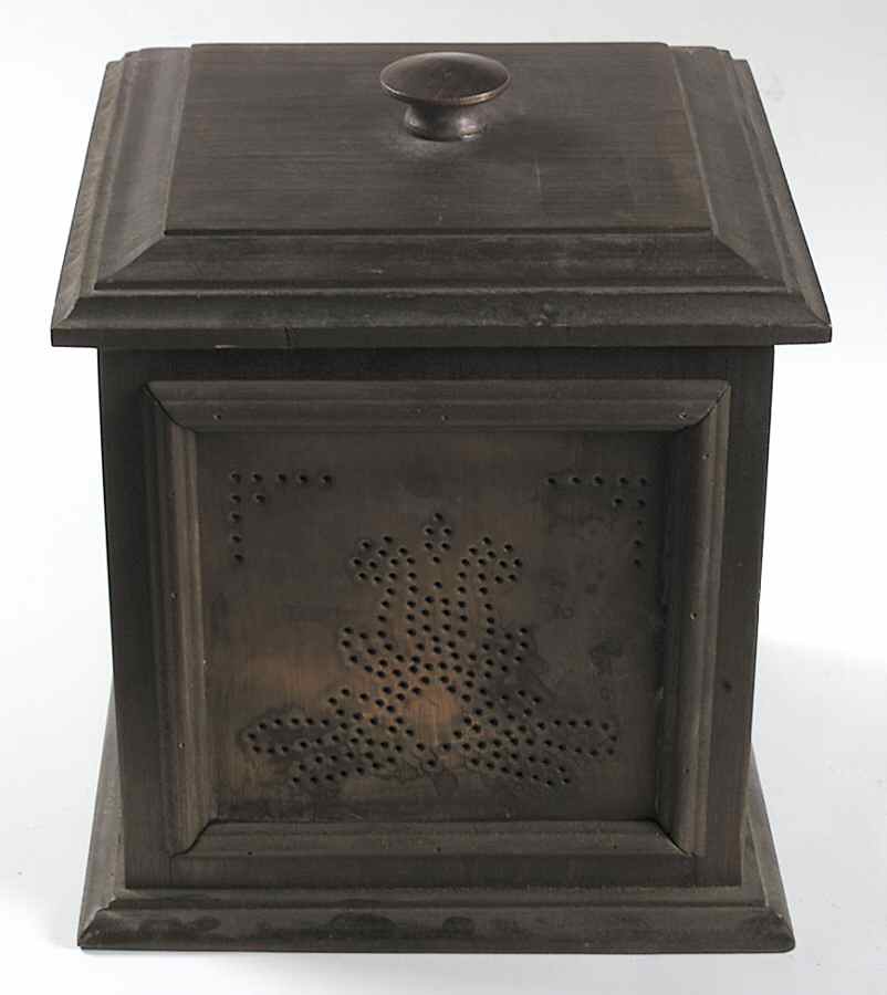 Village (Made in USA) Wood and Copper Extra Large Canister by Pfaltzgraff-1