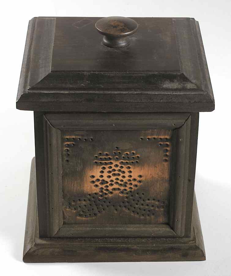 Village (Made in USA) Wood and Copper Medium Canister by Pfaltzgraff-1