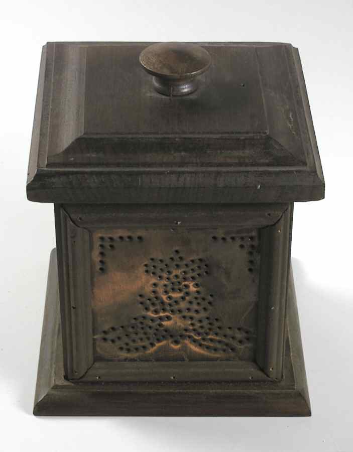 Village (Made in USA) Wood and Copper Small Canister by Pfaltzgraff-1