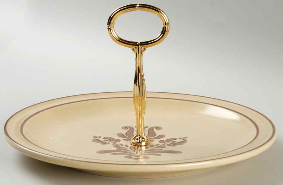 Village (Made in USA) Round Serving Plate with Handle (DP) by Pfaltzgraff-1