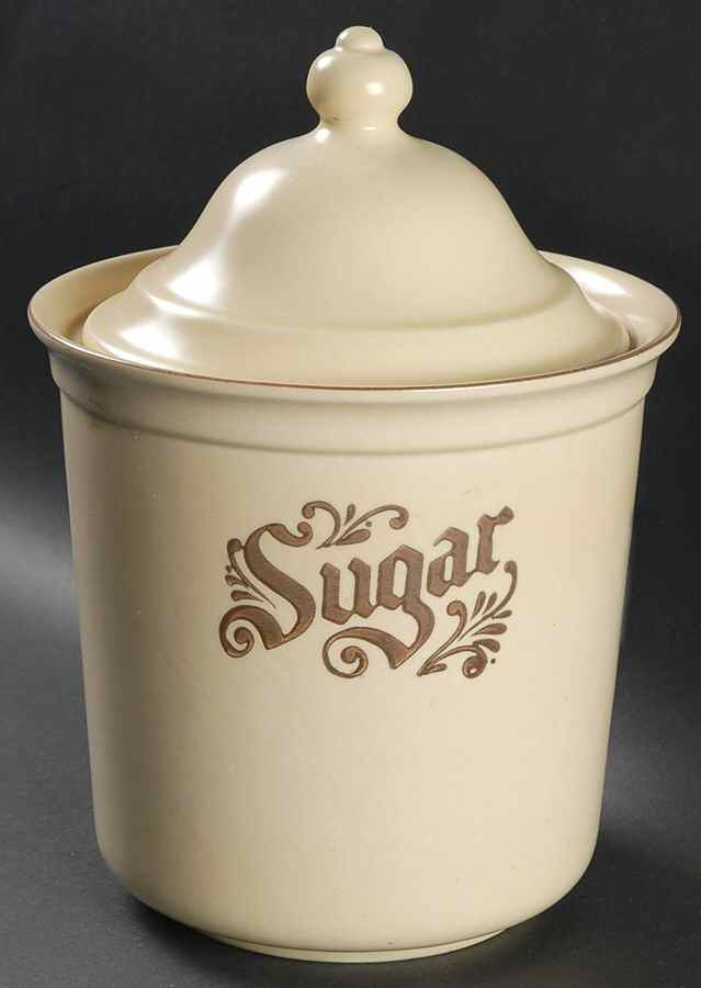 Village (Made in USA) Sugar Canister & Lid by Pfaltzgraff-1