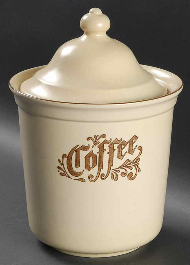 Village (Made in USA) Coffee Canister & Lid by Pfaltzgraff-1