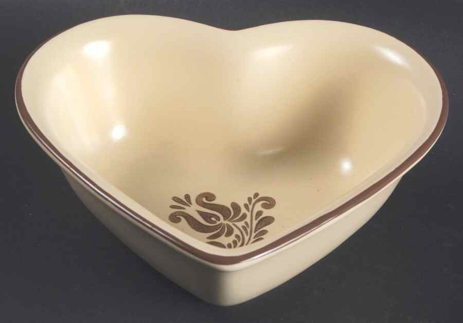 Village (Made in USA) 6" Heart Shaped Bowl by Pfaltzgraff-1