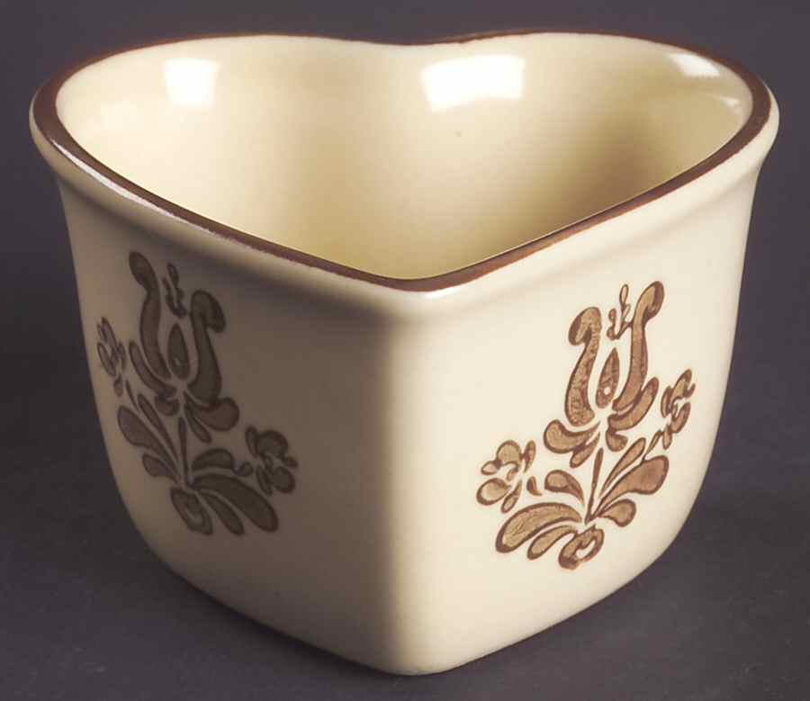 Village (Made in USA) Heart Shaped Custard Cup by Pfaltzgraff-1