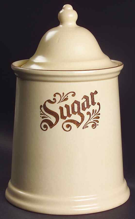 Village (Made in USA) Sugar Canister & Lid by Pfaltzgraff-1
