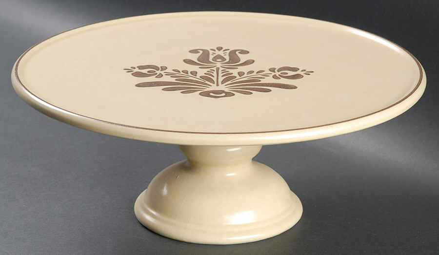 Village (Made in USA) 11" Diameter Pedestal Cake Stand by Pfaltzgraff-1