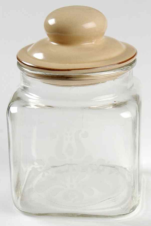 Village (Made in USA) Glassware Tea Canister by Pfaltzgraff-1