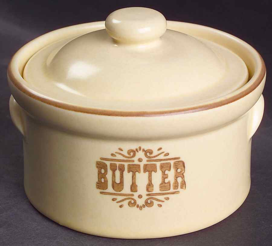 Village (Made in USA) Butter Tub & Lid by Pfaltzgraff-1