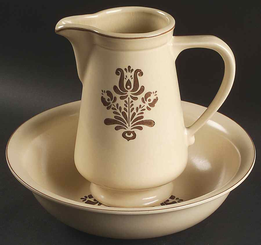 Village (Made in USA) 64 Oz Pitcher and Bowl Set by Pfaltzgraff-1