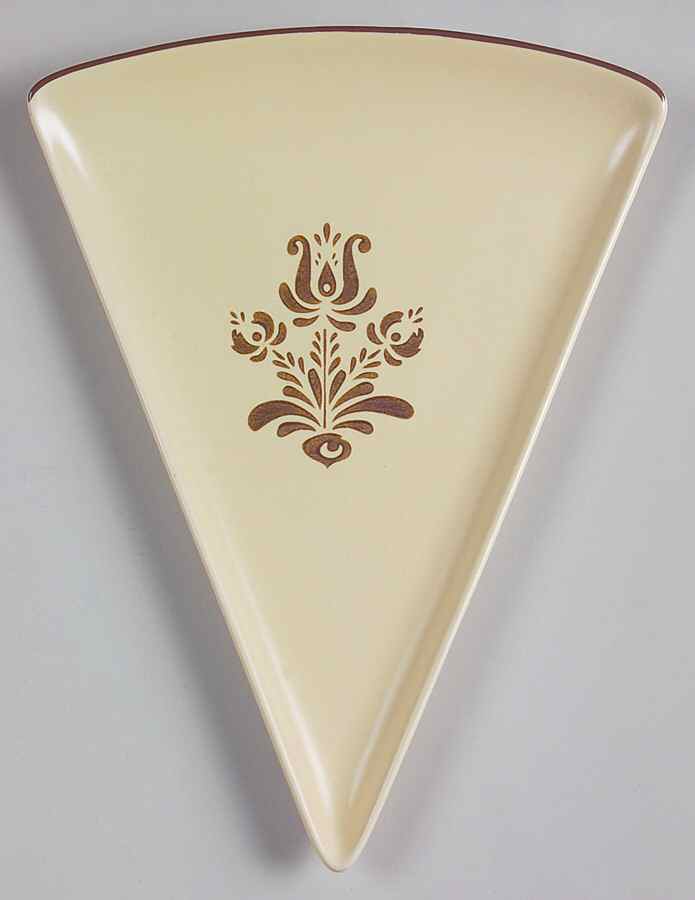 Village (Made in USA) Triangular Shape Slice Plate by Pfaltzgraff-1