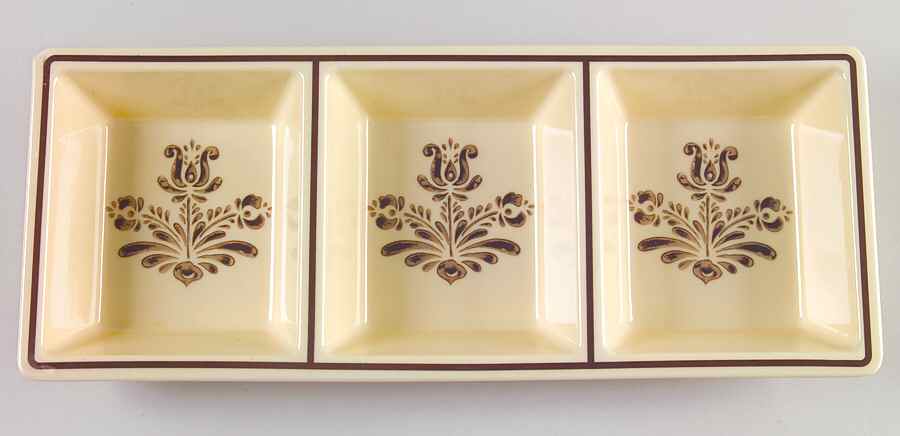Village (Made in USA) Melamine 3 Section Rectangular Tray by Pfaltzgraff-1