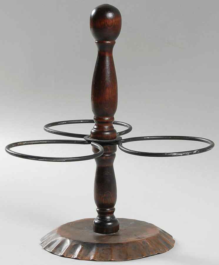 Village (Made in USA) Metal/Wood Stand for 3 Jam/Relish Servers by Pfaltzgraff-1