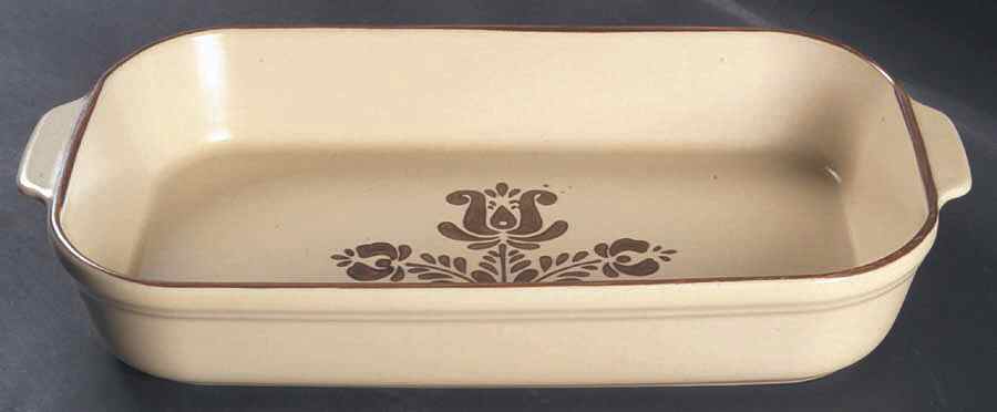 Village (Made in USA) 13"  Rectangular Baker by Pfaltzgraff-1