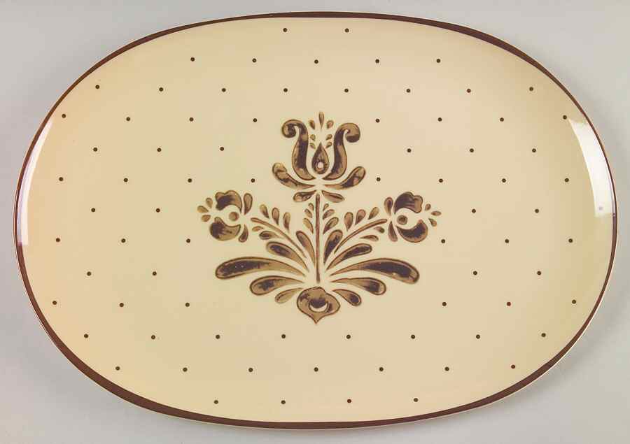 Village (Made in USA) 15" Melamine Oval Serving Platter by Pfaltzgraff-1