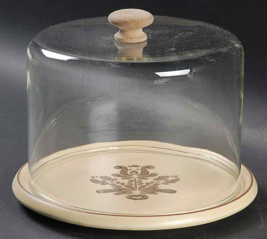 Village (Made in USA) Round Cheese Dish & Lid by Pfaltzgraff-1
