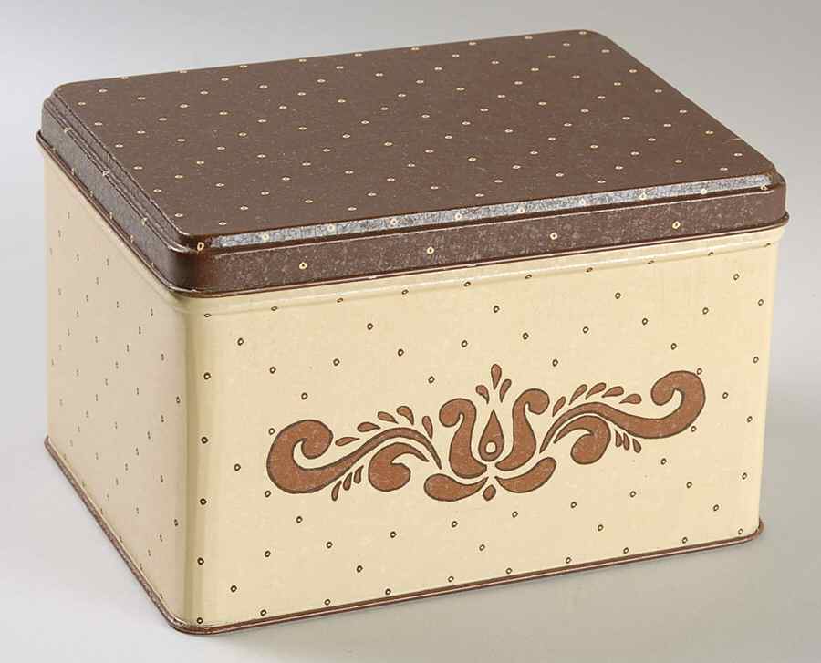 Village (Made in USA) Metal Recipe Box & Lid by Pfaltzgraff-1