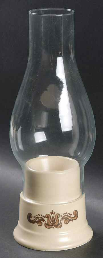 Village (Made in USA) Hurricane Lamp & Globe by Pfaltzgraff-1