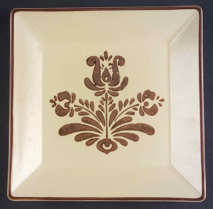 Village (Made in USA) 8" Square Buffet Plate by Pfaltzgraff-1