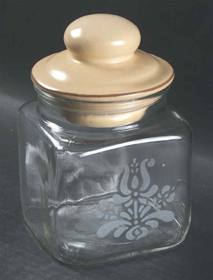 Village (Made in USA) Small Glassware Canister by Pfaltzgraff-1