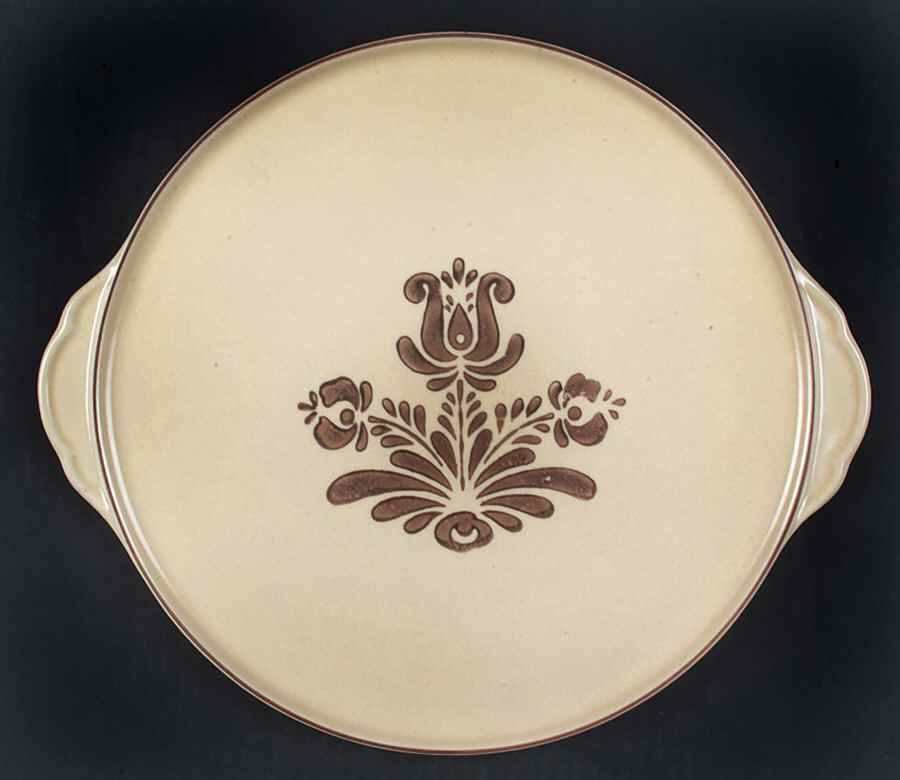 Village (Made in USA) Handled Cake Plate by Pfaltzgraff-1