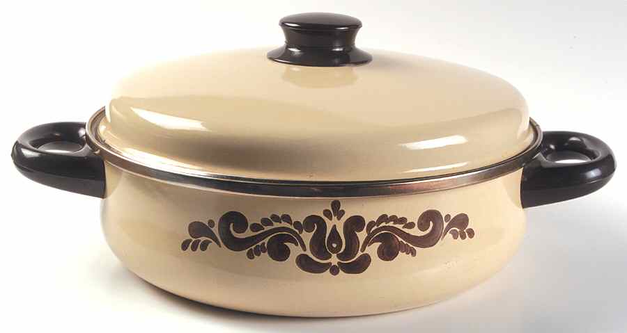 Village (Made in USA) 3 Quart Metal Covered Casserole by Pfaltzgraff-1