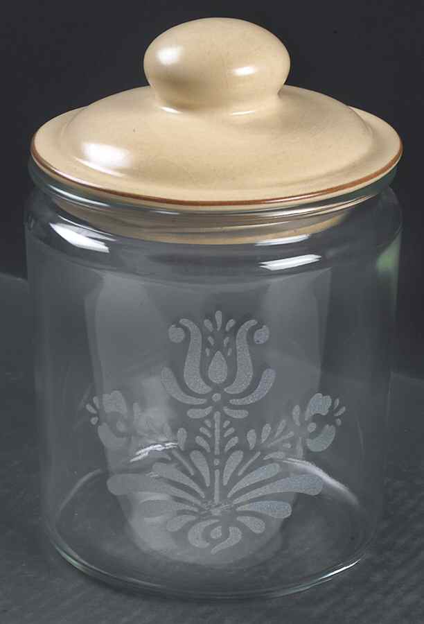 Village (Made in USA) Medium Glassware Canister by Pfaltzgraff-1
