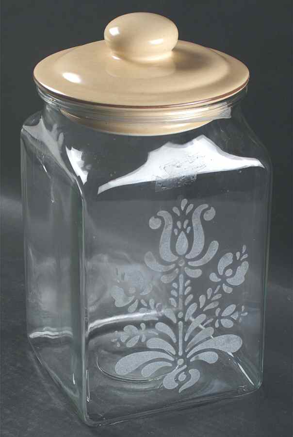 Village (Made in USA) Large Glassware Canister by Pfaltzgraff-1