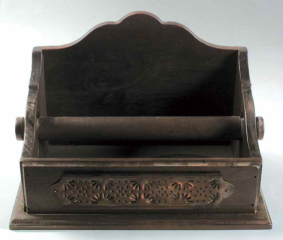 Village (Made in USA) Wood Paper Towel Holder, Copper Accent by Pfaltzgraff-1