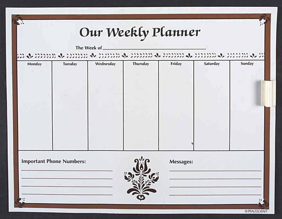 Village (Made in USA) Weekly Planner Magnet by Pfaltzgraff-1