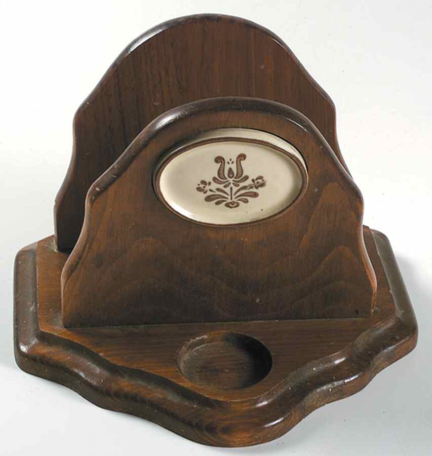 Village (Made in USA) Wood Tray for Napkin, Salt & Pepper Set- by Pfaltzgraff-1