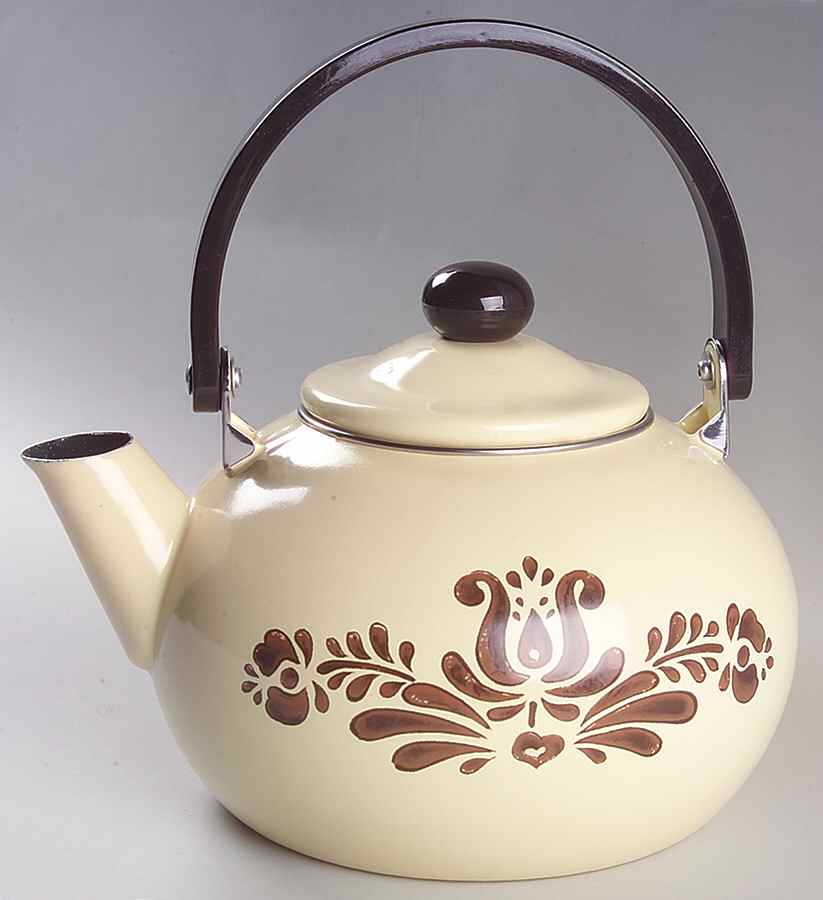 Village (Made in USA) Metal Kettle & Lid by Pfaltzgraff-1