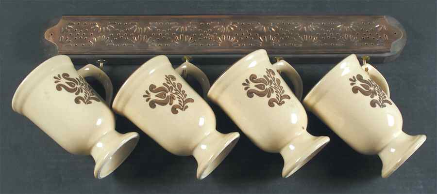 Village (Made in USA) Mug Set & Rack/Wall Hanging by Pfaltzgraff-1
