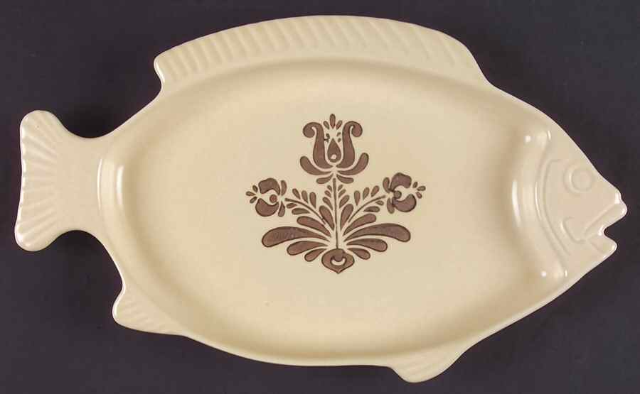 Village (Made in USA) Oval Fish Dish by Pfaltzgraff-1