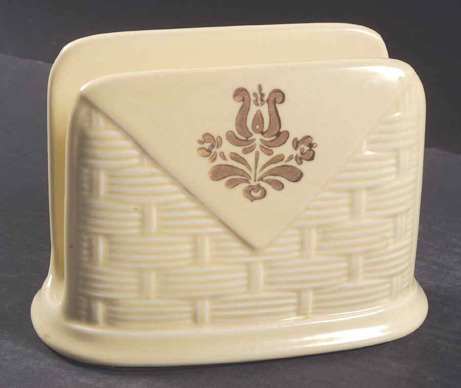 Village (Made in USA) Basketweave Napkin Holder by Pfaltzgraff-1