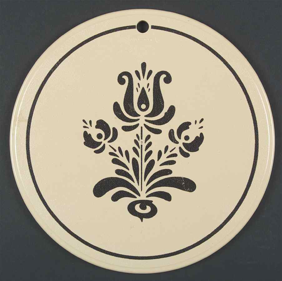 Village (Made in USA) Round Melamine Cutting Board by Pfaltzgraff-1