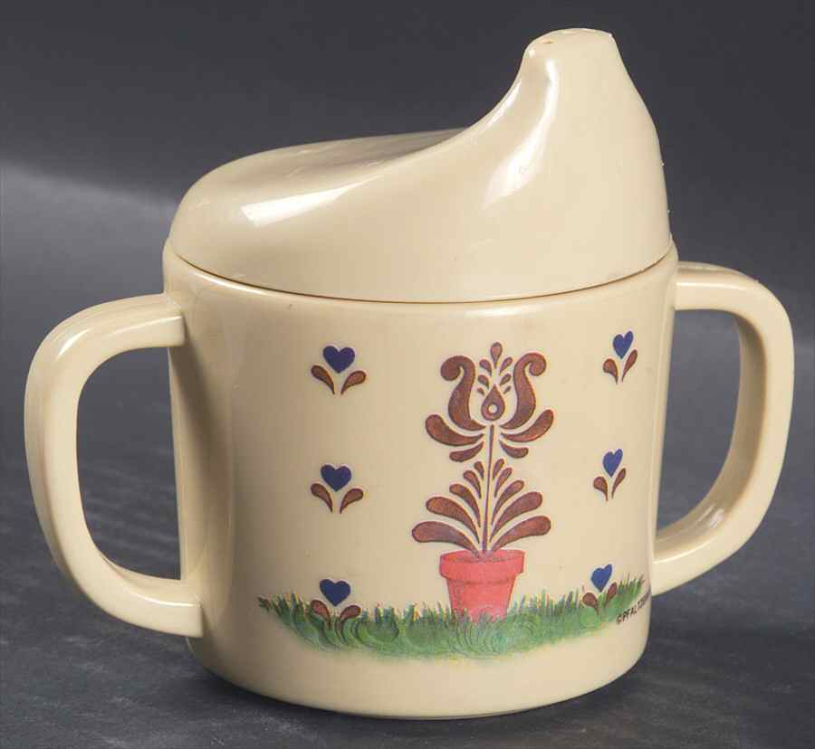 Village (Made in USA) Melamine Child's Cup with Lid by Pfaltzgraff-1