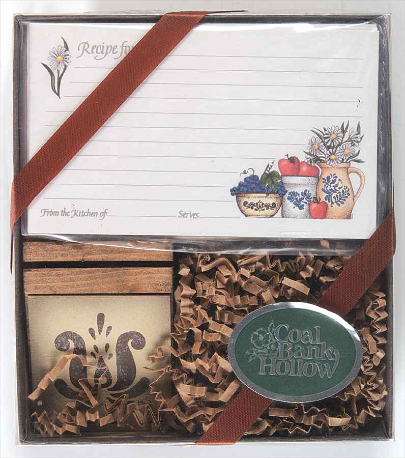 Village (Made in USA) Recipe Stand with Cards Set by Pfaltzgraff-1