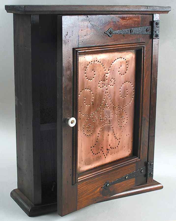 Village (Made in USA) Wood/Copper Spice Holder Cabinet by Pfaltzgraff-1