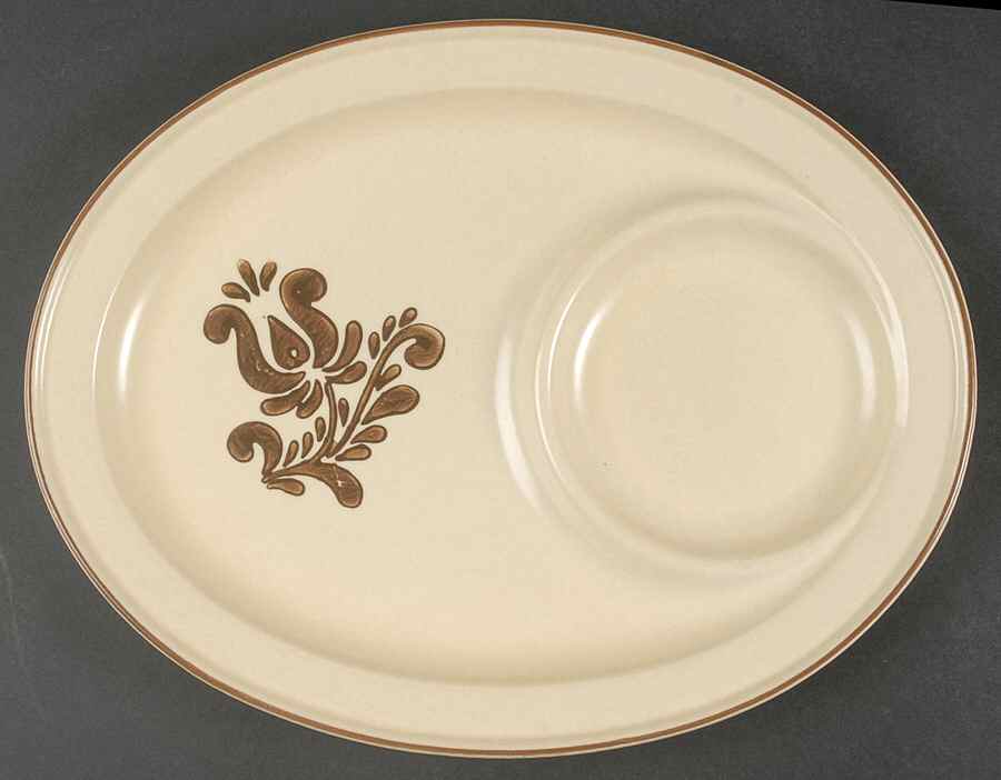 Village (Made in USA) Oval Snack Tray by Pfaltzgraff-1